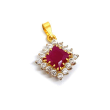 22k Gold Ruby Pendent Set