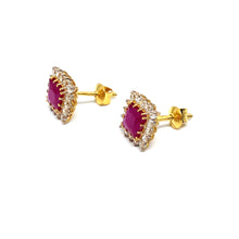 22k Gold Ruby Pendent Set