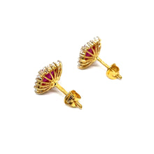 22k Gold Ruby Pendent Set