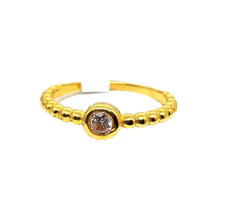 21K Gold Zircon Ring