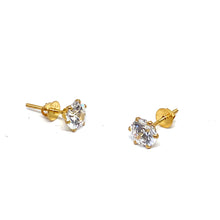 18k Gold Studs with Zirconia