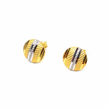 22k Gold Trendy Two-Tone Studs