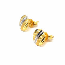 22k Gold Trendy Two-Tone Studs