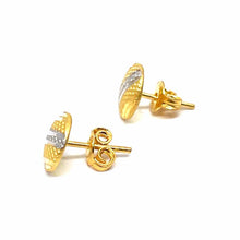 22k Gold Trendy Two-Tone Studs
