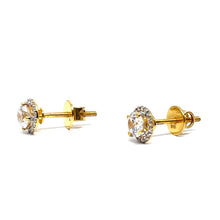 22k Gold Studs with Zirconia