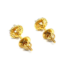 22k Gold Studs with Zirconia