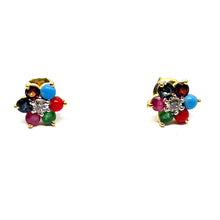 22k Gold Multi-Color Studs