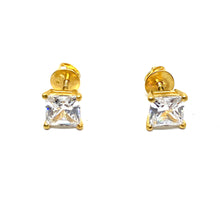 22k Gold Studs with Zirconia