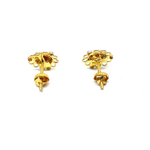 22k Traditional Two-Tone Gold Studs