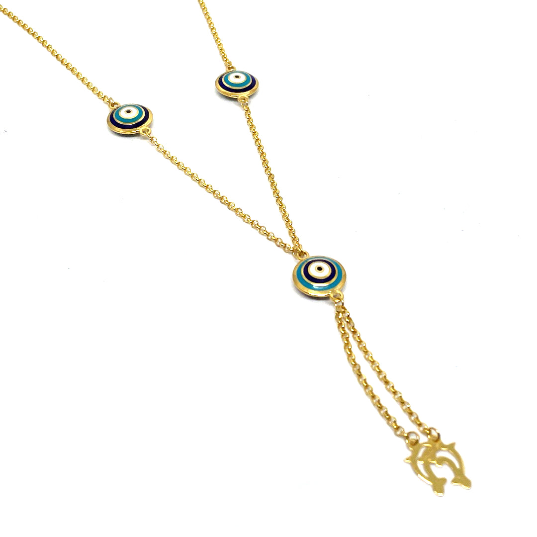 21k Gold Evil Eye Set