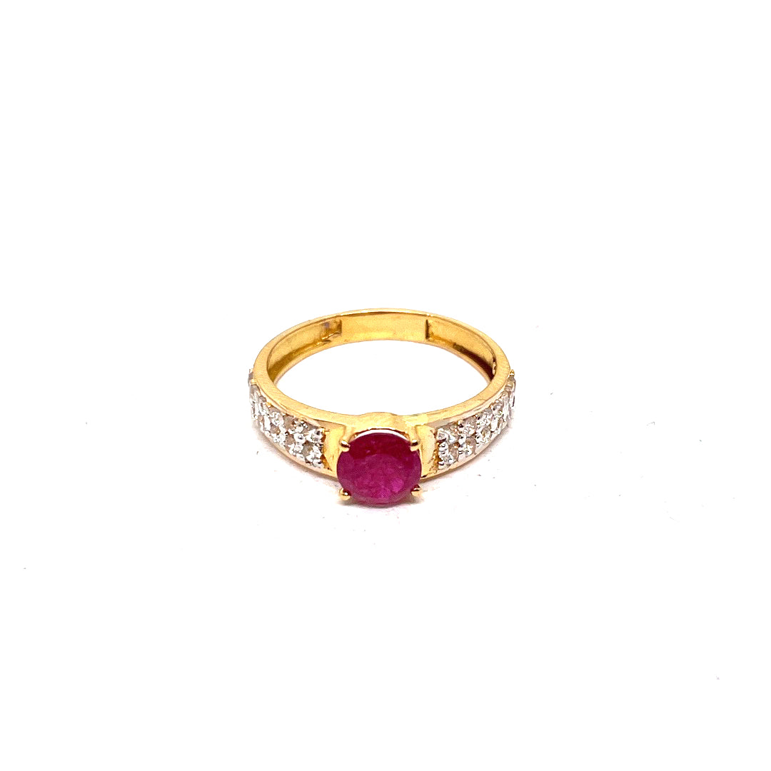 22K Gold Ruby Ring