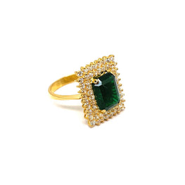 22K Gold Emerald Ring